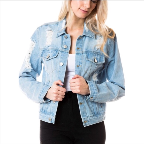 Amor Adore Jackets & Blazers - Distressed Denim Jacket